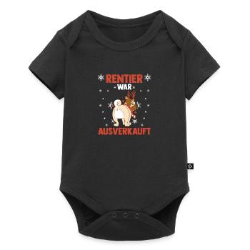Dog Reindeer was sold out Christmas - Baby Premium short-sleeve bodysuit - black - Front