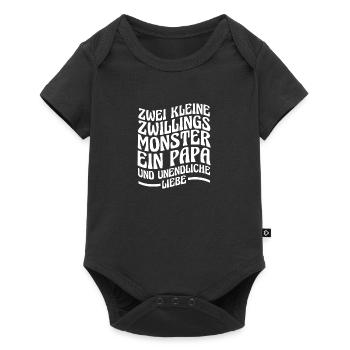 Dad of twins - Baby Premium short-sleeve bodysuit - black - Front