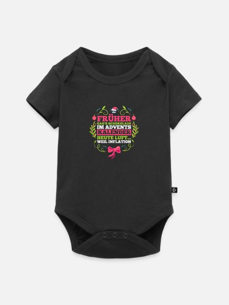 Weihnachtsmann Inflation Weihnachten - Baby Premium Kurzarmbody - Schwarz