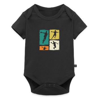 Joueurs de handball Handball - Body à manches courtes Premium Bébé - noir - Devant