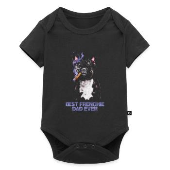 Best Frenchie Dad Ever French Bulldog Papa - Baby Premium short-sleeve bodysuit - black - Front