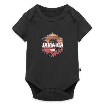 Negril Jamaika Beach Urlaub Souvenir - Baby Premium Kurzarmbody - Schwarz - Vorne