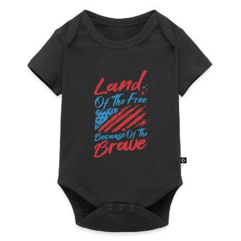 Terre de la liberté à cause des braves - Body à manches courtes Premium Bébé - noir - Devant
