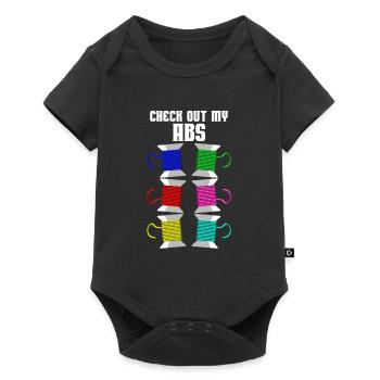 Check Out My Abs - 3D Printer - Baby Premium short-sleeve bodysuit - black - Front