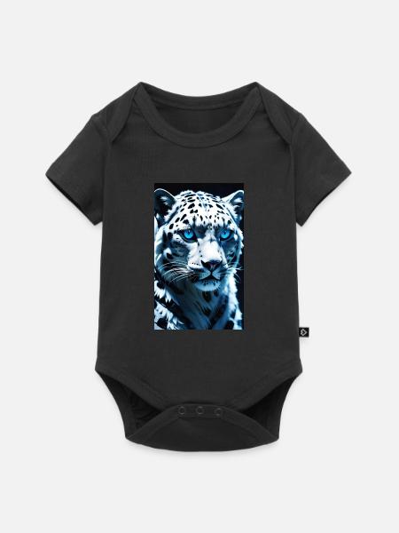 Schneeleopard | Leopard | Raubtier - Baby Premium Kurzarmbody - Schwarz