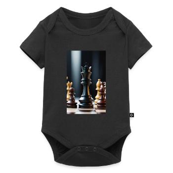 Schach | Schachfigur | Schachspieler - Baby Premium Kurzarmbody - Schwarz - Vorne