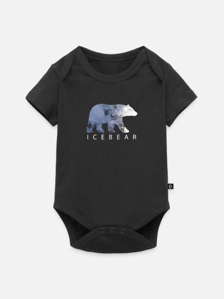 Eisbär - Baby Premium Kurzarmbody - Schwarz