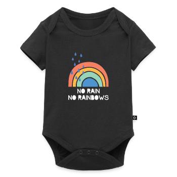 Pas de pluie Pas d’arcs-en-ciel - Body à manches courtes Premium Bébé - noir - Devant