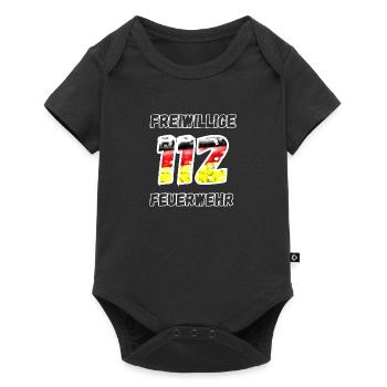 Feuerwehr 112 - Baby Premium Kurzarmbody - Schwarz - Vorne
