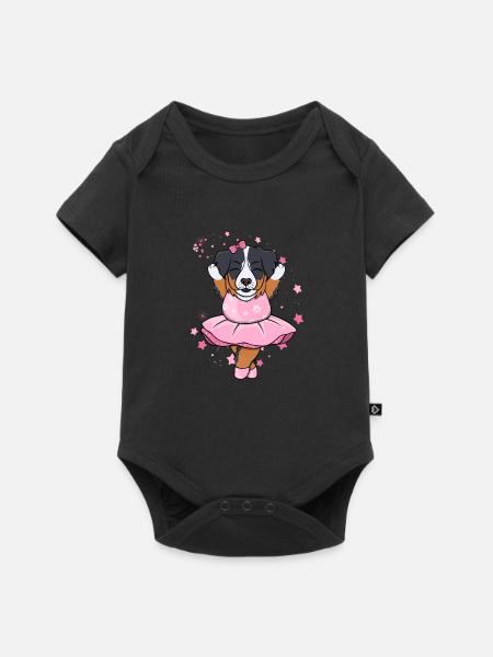 Berner Sennen Ballerina - Premium kortærmet baby-body  - sort