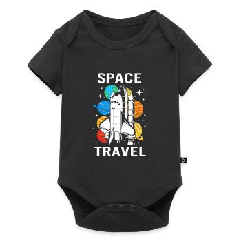 Sonnensystem Universum - Baby Premium Kurzarmbody - Schwarz - Vorne