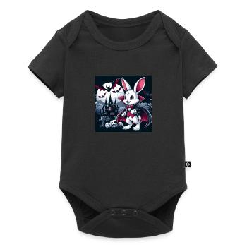 Vampire Bunny Halloween - Baby Premium short-sleeve bodysuit - black - Front