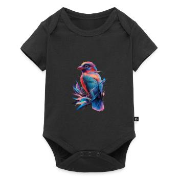 Radiant Parrot - Tropical Elegance - Baby Premium short-sleeve bodysuit - black - Front