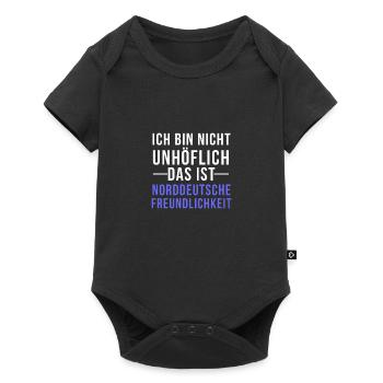 NORDDEUTSCHE FREUNDLICHKEIT - Baby Premium Kurzarmbody - Schwarz - Vorne
