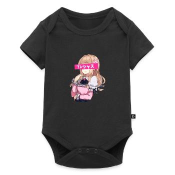 Waifu japanese anime - aesthetic - Baby Premium short-sleeve bodysuit - black - Front