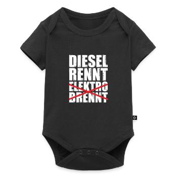 Diesel rennt Elektro brennt - Baby Premium Kurzarmbody - Schwarz - Vorne