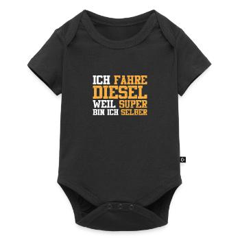 Ich fahre Diesel weil Super bin ich selber - Baby Premium Kurzarmbody - Schwarz - Vorne