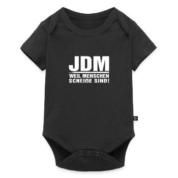 JDM weil Menschen scheiße sind - Baby Premium Kurzarmbody - Schwarz - Vorne