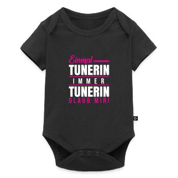 Einmal tunerin immer tunerin glaub mir - Baby Premium Kurzarmbody - Schwarz - Vorne