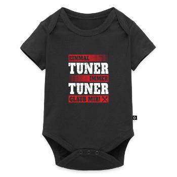 Einmal Tuner immer tuner glaub mir - Baby Premium Kurzarmbody - Schwarz - Vorne