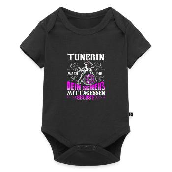 Weibliche Tunerin mach dir dein Mittagessen selbst - Baby Premium Kurzarmbody - Schwarz - Vorne