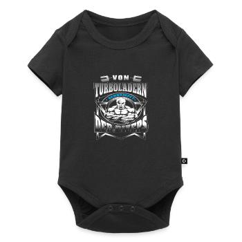 Von Turboladern schrumpft der Bizeps - Baby Premium Kurzarmbody - Schwarz - Vorne