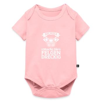 Bremsen macht die felgen dreckig - Baby Premium Kurzarmbody - Rosa - Vorne