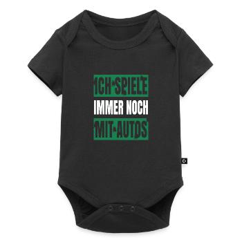 Ich spiele immer noch mit Autos - Baby Premium Kurzarmbody - Schwarz - Vorne
