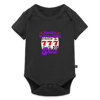 Lucky Slot Machine Shirt Casino Gambling - Baby Premium Kurzarmbody - Schwarz - Vorne