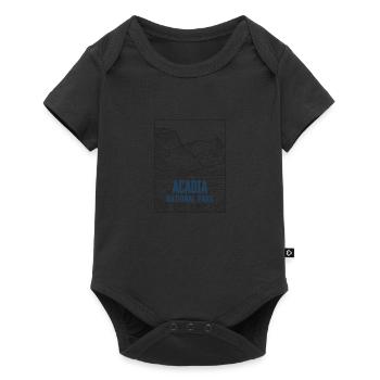 Parc national Acadia Minimaliste Rétro - Body à manches courtes Premium Bébé - noir - Devant