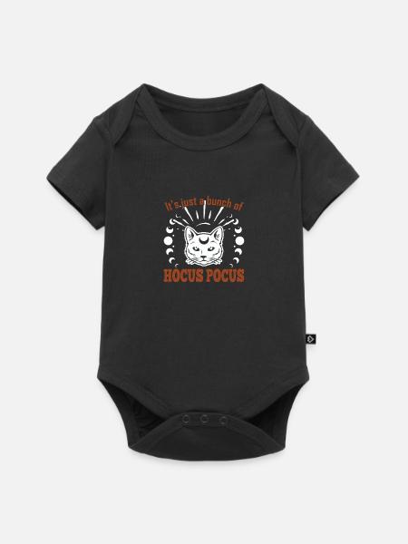 Hocus Pocus Halloween Celestial Cat - Baby Premium Kurzarmbody - Schwarz