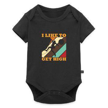 Climbing I Like To Get High Bouldering - Baby Premium Kurzarmbody - Schwarz - Vorne