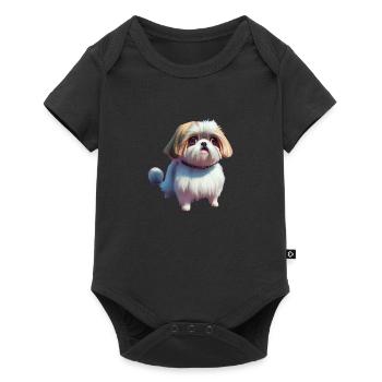 Shih Tzu Dog - Shih Tzu - Baby Premium short-sleeve bodysuit - black - Front