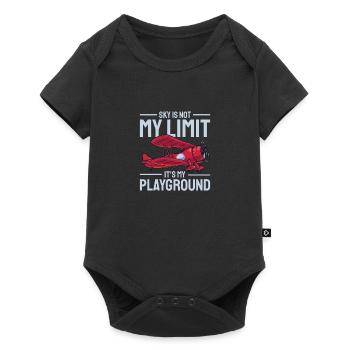 Airplane The Sky Is Not My Limit Pilot - Baby Premium short-sleeve bodysuit - black - Front