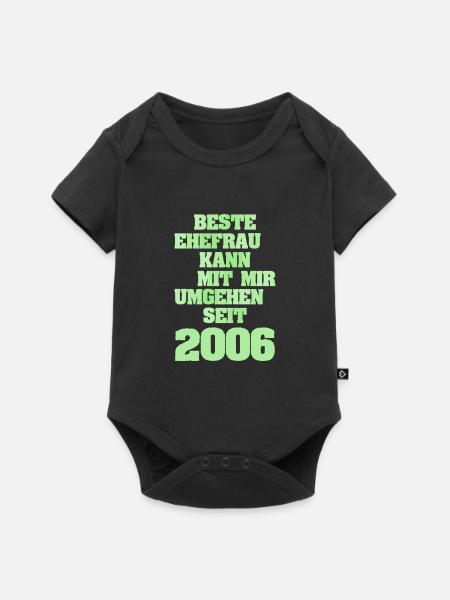 Jahr 2006 - Baby Premium Kurzarmbody - Schwarz