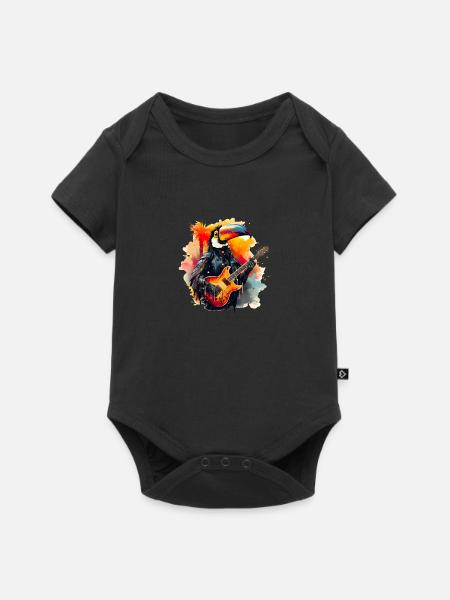 Rocking Toucan - Baby Premium Kurzarmbody - Schwarz