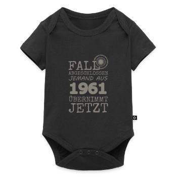 Jahr 1961 - Baby Premium Kurzarmbody - Schwarz - Vorne