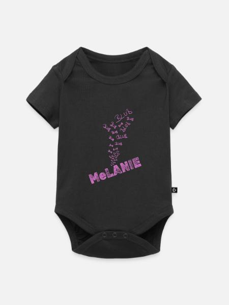 Wasser Melanie - Baby Premium Kurzarmbody - Schwarz