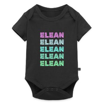 Geschenk für Elean - Baby Premium Kurzarmbody - Schwarz - Vorne