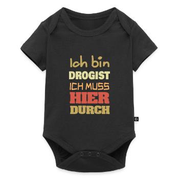 Drogist - Baby Premium Kurzarmbody - Schwarz - Vorne
