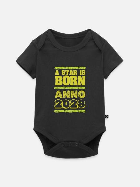 2028 - Baby Premium Kurzarmbody - Schwarz