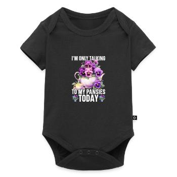 Graines de pensée pour planter des graines de fleurs de pensée - Body à manches courtes Premium Bébé - noir - Devant