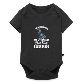 Cayuga Duck Food Stuffed Animal Enclosure Cayuga - Baby Premium short-sleeve bodysuit - black - Front