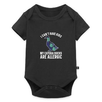 Cayuga Duck Lover Enclosure Stuffed Animal Food - Baby Premium short-sleeve bodysuit - black - Front