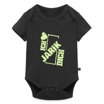 Geschenk für Jarik - Baby Premium Kurzarmbody - Schwarz - Vorne