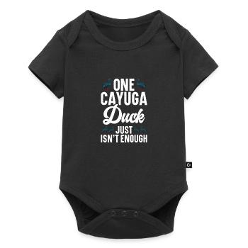 Cayuga Duck Enclosure Food Stuffed Animal Cayuga - Baby Premium short-sleeve bodysuit - black - Front
