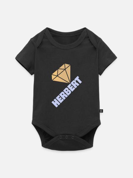 Edel Herbert - Baby Premium Kurzarmbody - Schwarz