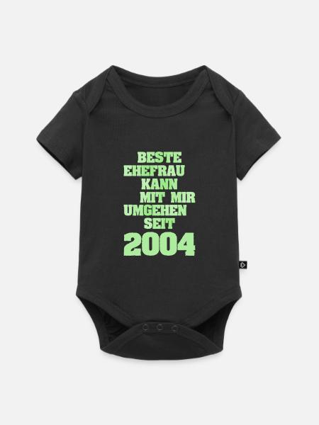 2004 - Baby Premium Kurzarmbody - Schwarz