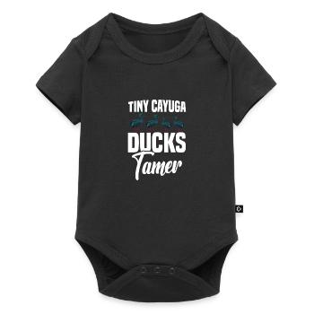 Cayuga Duck Owner Stuffed Animal Enclosure Toys - Baby Premium short-sleeve bodysuit - black - Front