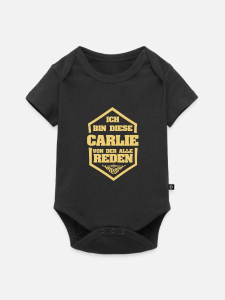 Carlie - Baby Premium Kurzarmbody - Schwarz